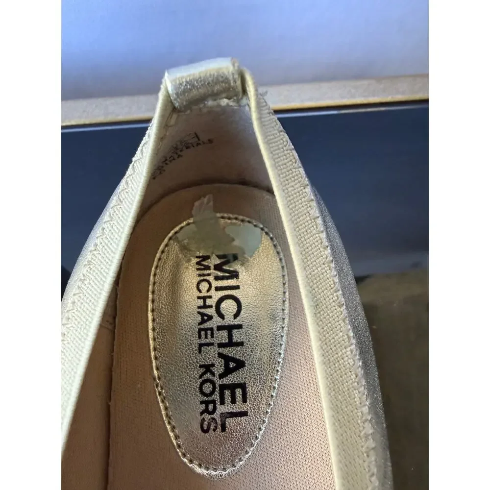 Michael Kors Gold Ballet Flats- Size 4